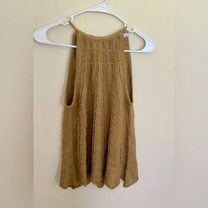 Brown Crochet Halter Top
